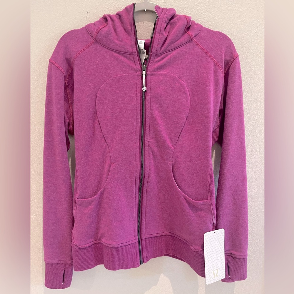 NWT Lululemon On The Daily Hoodie Zip Up Sweatshirt - Magenta, Size 6